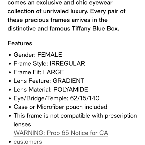 Tiffany & Co. Elegant Gradient Blue Sunglasses Cat Eye Sunglasses - Picture 11 of 12